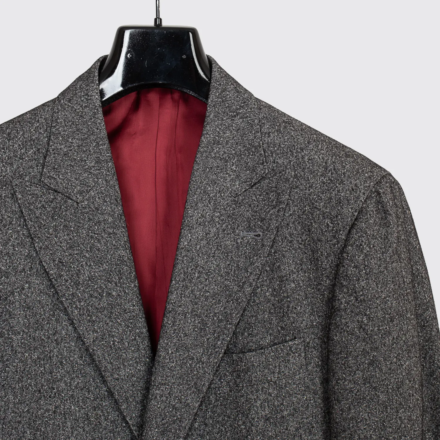 Brunello Cucinelli Blazer Size EU52 Gray Melange Wool Three Button Made in Italy