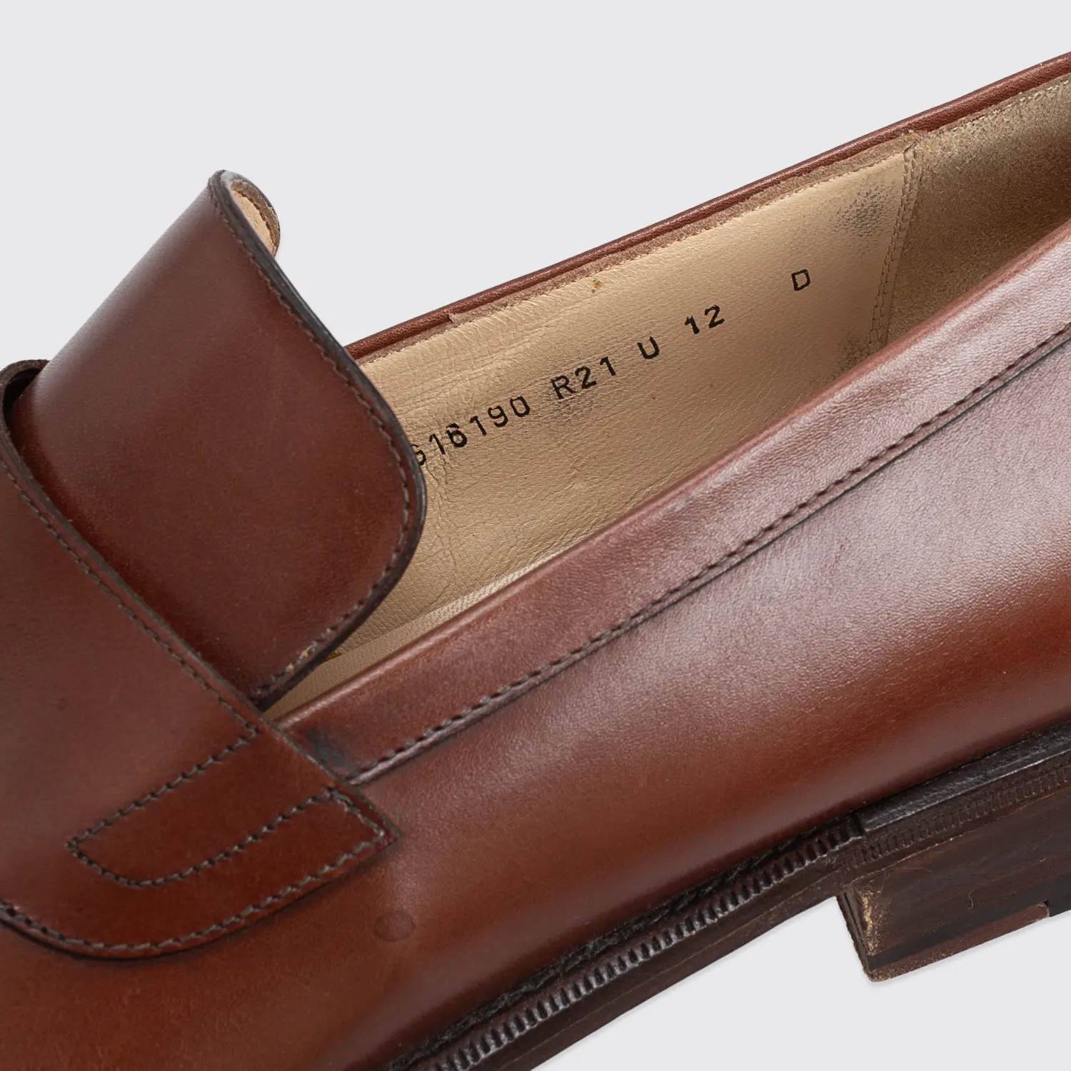 Salvatore Ferragamo Dress Loafer Shoes Size 12 Oxblood Brown Calfskin Leather