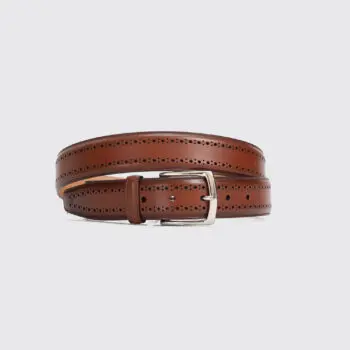 Allen Edmonds Manistee Belt Size W42 (105 cm) Burnished Walnut Brown Leather
