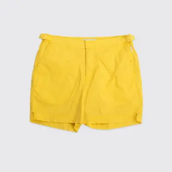 Orlebar Brown Swim Shorts W32 Yellow Lined Nylon Blend Bulldog Trunks