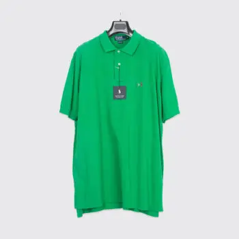 Polo Ralph Lauren Classic Mesh Polo XL Men Green Cotton Pique New Old Stock