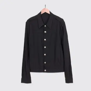 Versace Classic V2 Jacket Size XL Men Solid Black Virgin Wool Blend Stretch