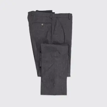 Polo Ralph Lauren Pants W34 Gray Wool Flannel Bedford Trousers Made in Italy
