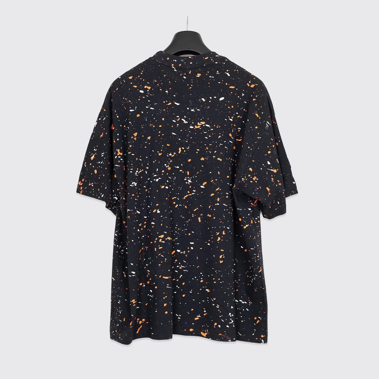 Nike Logo T-Shirt XL Men Black Splatter Print Cotton Vintage Made in U.S.A.