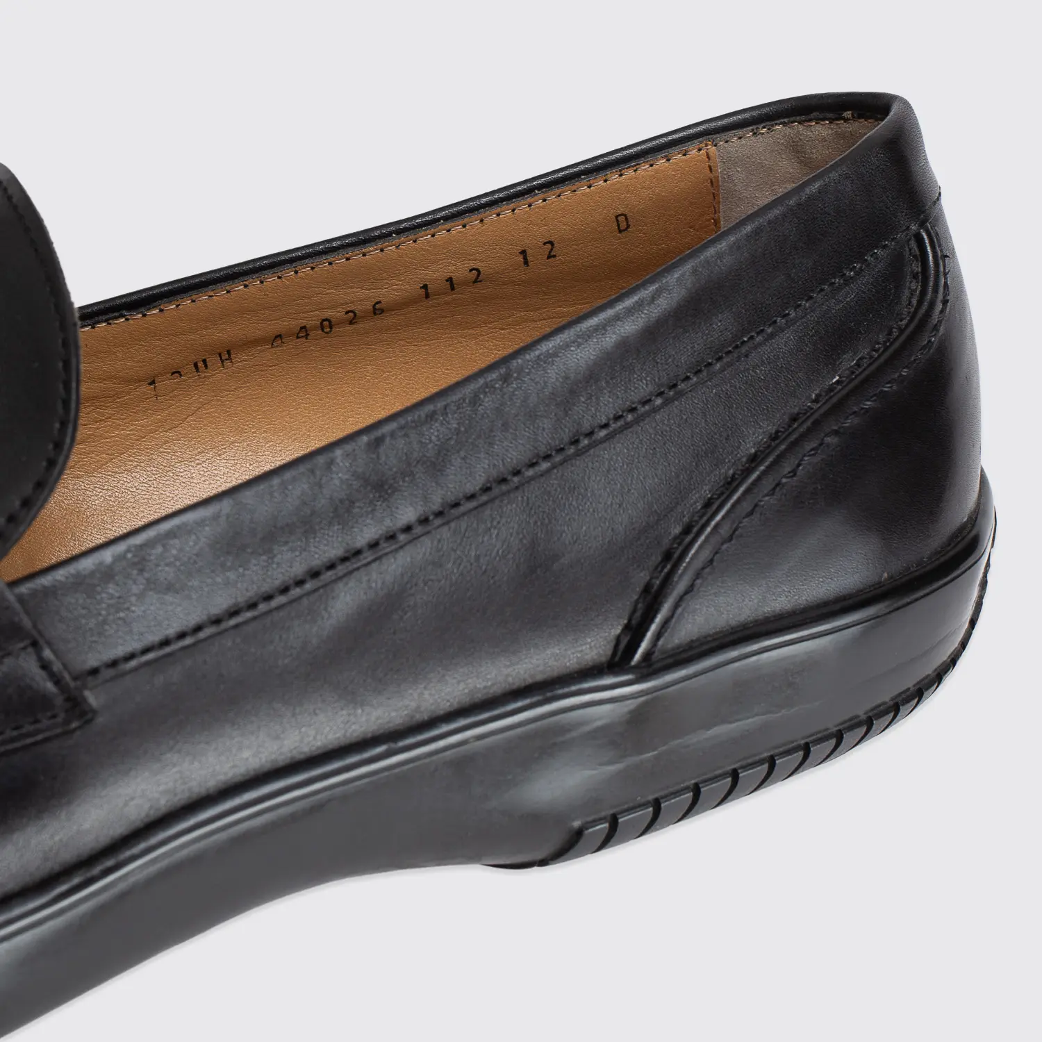 Salvatore Ferragamo Casual Penny Loafers Size 12 Men Black Leather Made in Italy