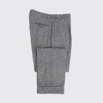Hertling Pants Size W34 Donegal Men Speckled Gray Wool Pleated Made in U.S.A.