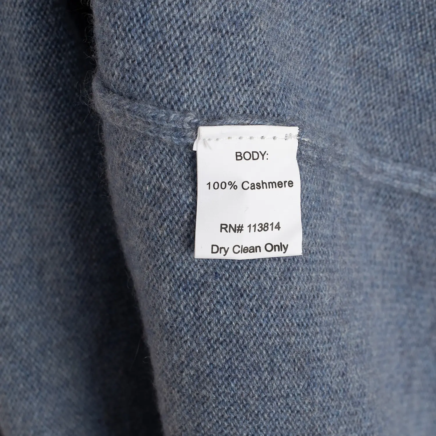 Billy Reid Cashmere Sweater Size XL Men Turtleneck Light Blue Knit Raw Hem