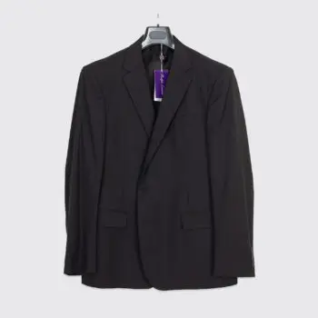 Ralph Lauren Purple Label Jacket Size 46R Solid Black Wool RLX Made in Italy