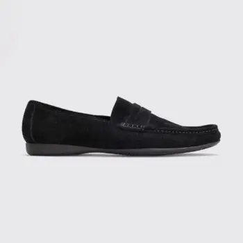 Bruno Magli Driving Moc Shoes Size 12 Solid Black Suede Penny Moc Loafer
