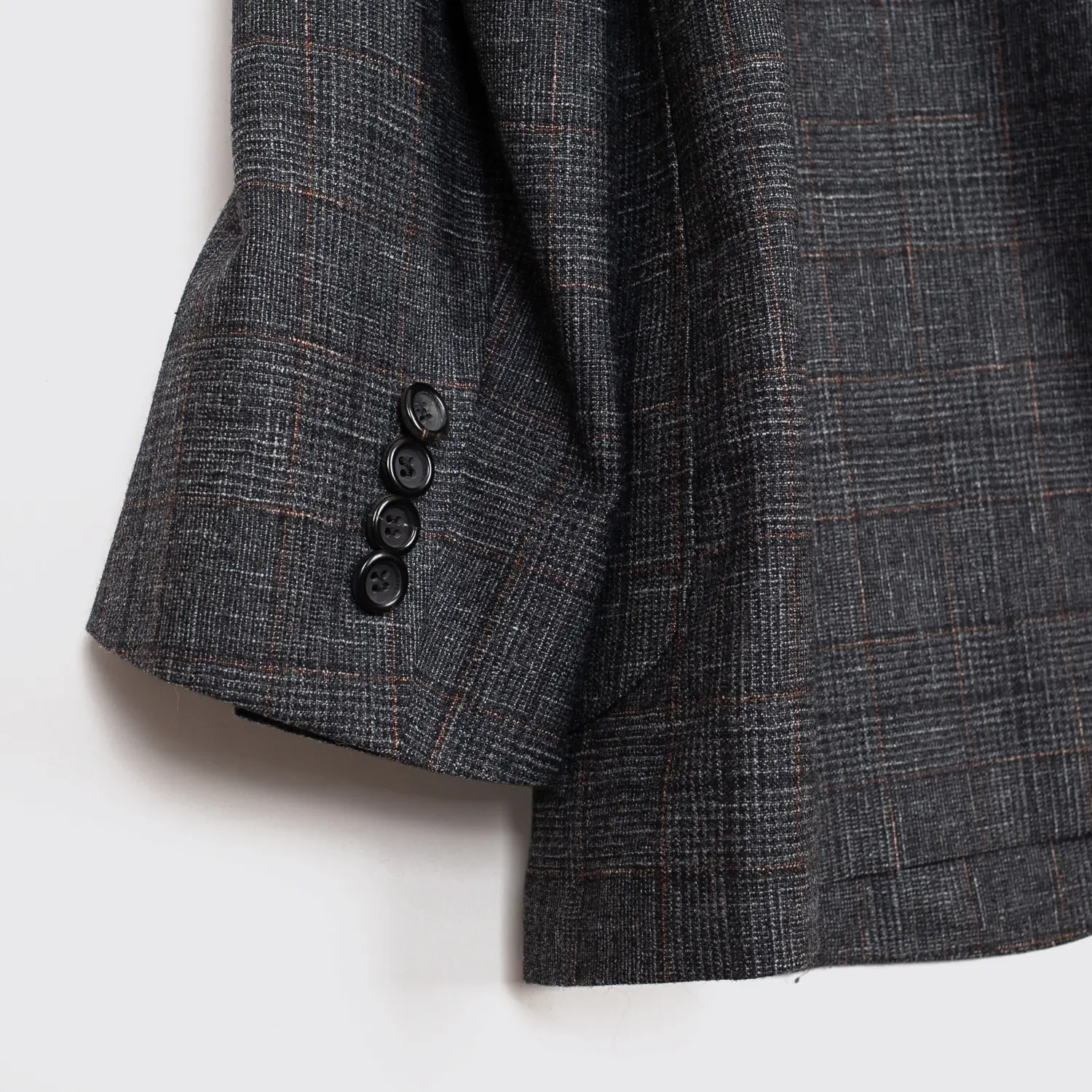 Canali Kei Jacket Size EU58 Gray Check Wool Blend Sport Coat Made in Italy