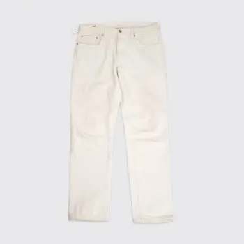 Sid Mashburn Jeans Size W34 Men Cream White Cotton Button Fly Made in U.S.A.