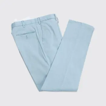 PT Torino Pants Size EU50 Slim Fit Solid Light Blue Cotton Blend Stretch Twill