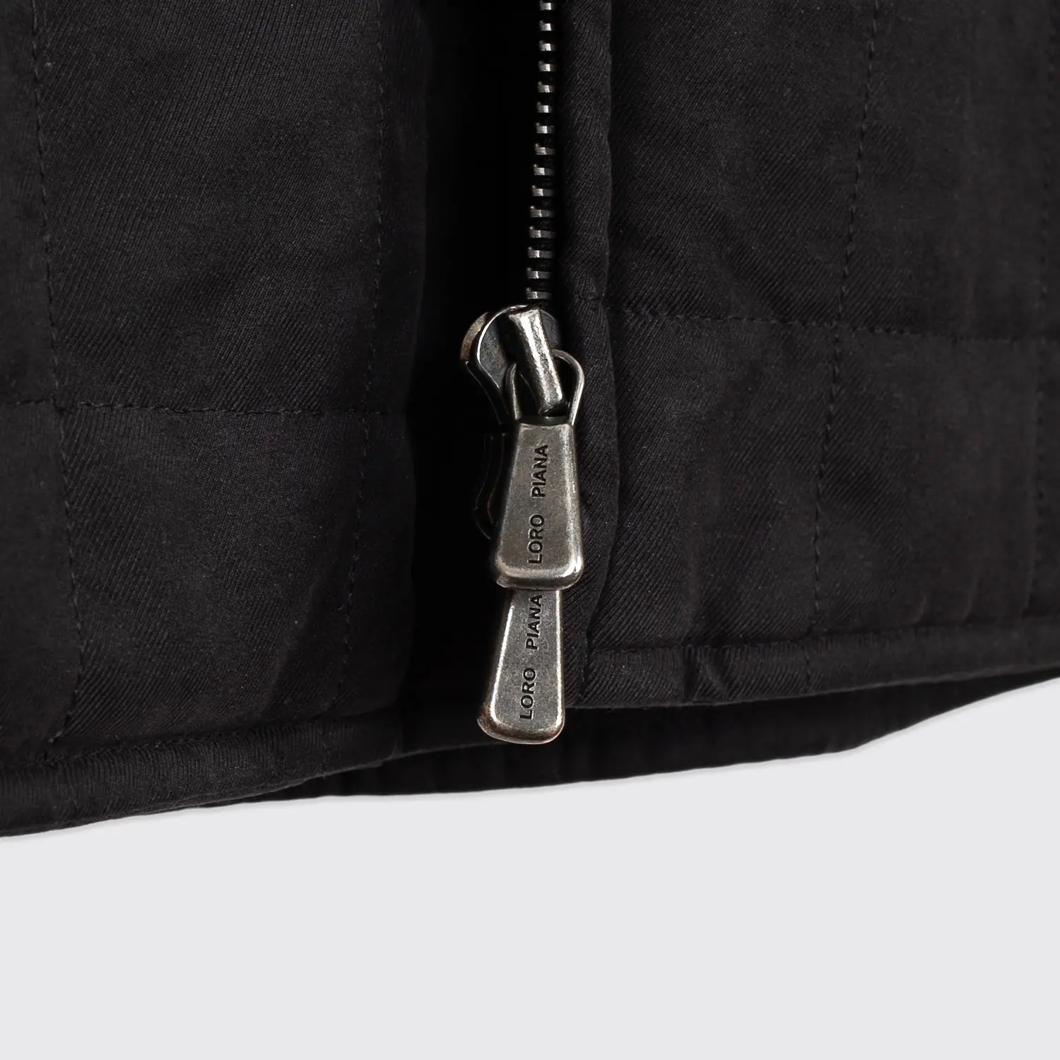 Loro Piana Quilted Vest 3XL Men Black Full Zip Storm System Mid Weight Luxury