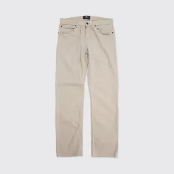 7 for All Mankind Slimmy Jeans W32 L29 Beige Cotton Blend Stretch Clean Pocket
