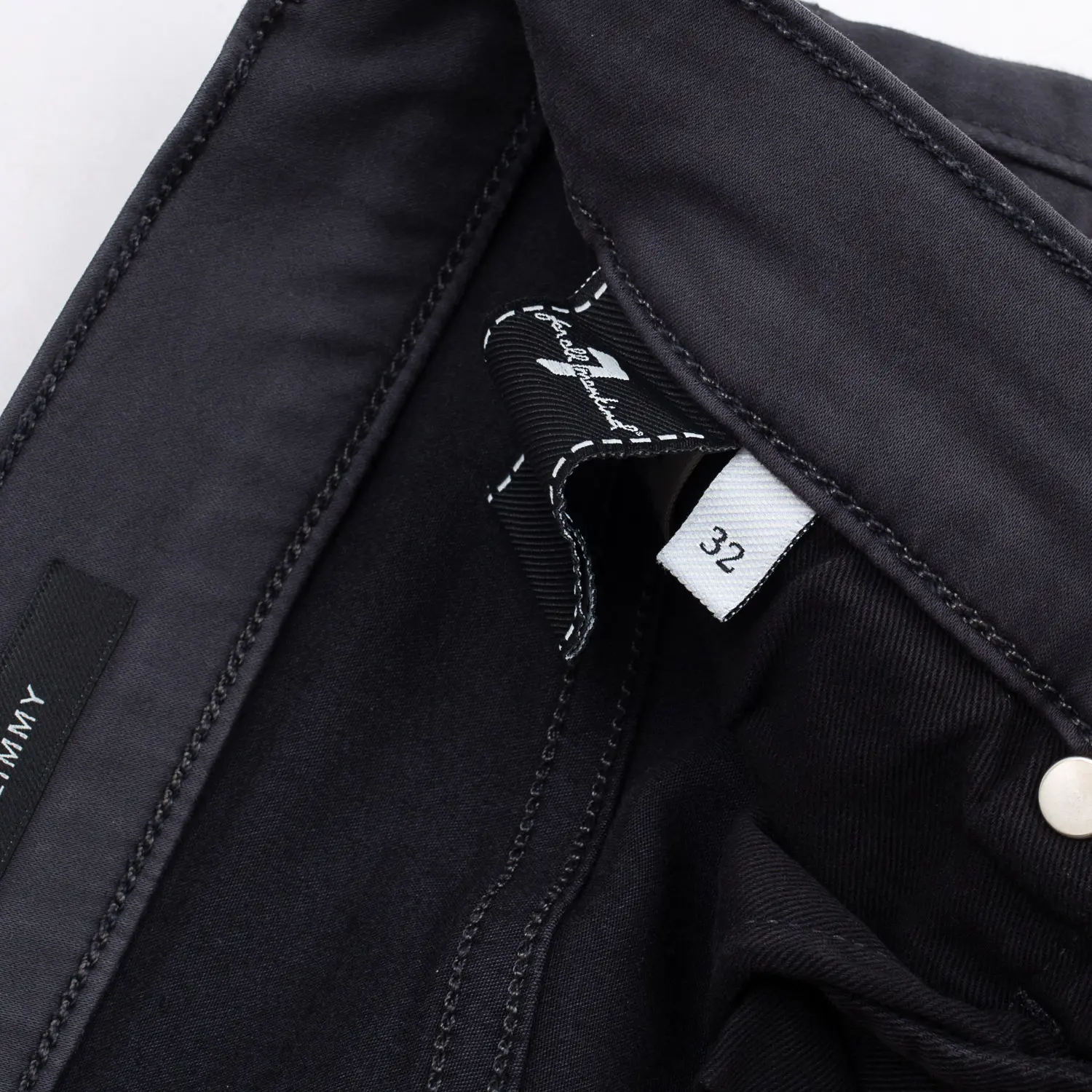 7 for All Mankind Slimmy Jean W32 L30 Gunmetal Gray Cotton Blend Clean Pocket