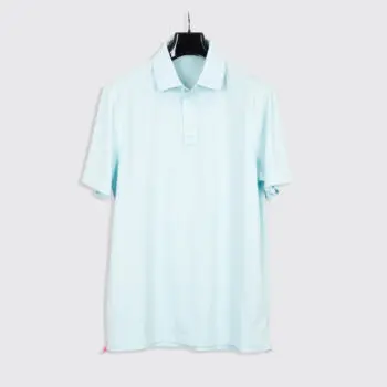 G/Fore Golf Polo Shirt Large Light Blue 4-Way Stretch Breathable Performance