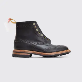 Tricker's Boots UK8 Horween Black CXL Leather Brogue Ltd Edition Ridgeway Stow