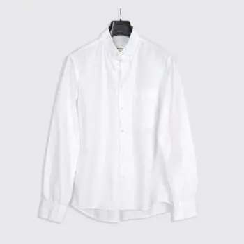 Isabel Marant Shirt Size S Men White Cotton Oxford Logo Embroidered with Pocket