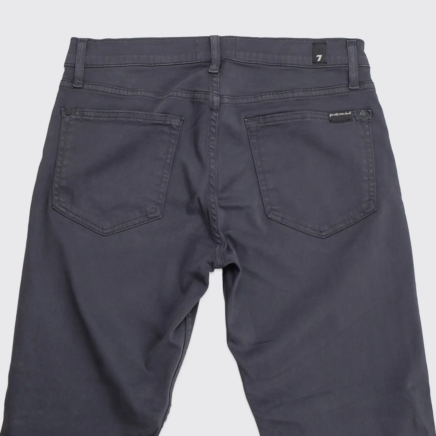 7 for All Mankind Slimmy Jean W32 L30 Gunmetal Gray Cotton Blend Clean Pocket