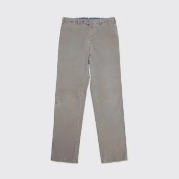 PT Torino Pants Slim Fit Solid Washed Gray Cotton Blend Stretch Chino