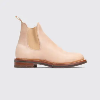 Viberg Boots Size UK7 Champagne Washed Vachetta Italian Leather Chelsea 2030