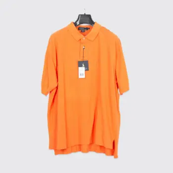 Polo Ralph Lauren Basic Mesh Polo 2XL Men Orange Cotton Pique New Old Stock