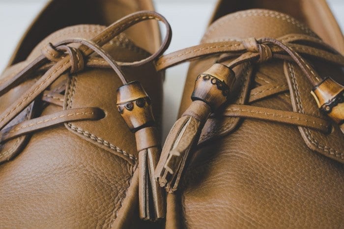 tan driving loafer by gucci