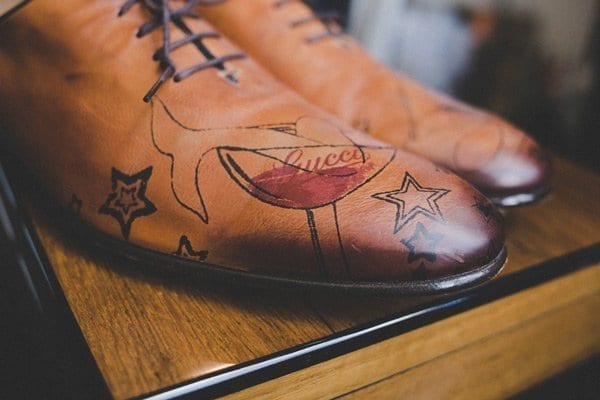tattoo motif shoes by Gucci