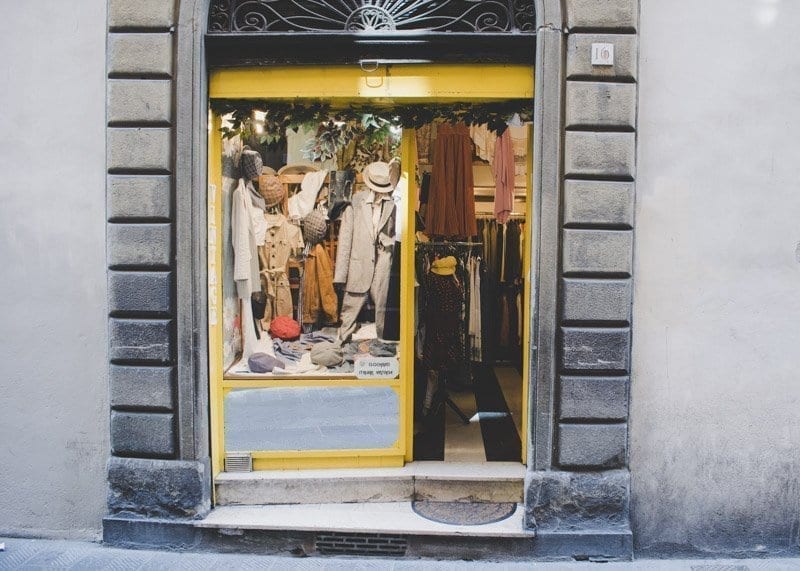 Clochard, vintage shopping destination, Florence Italy