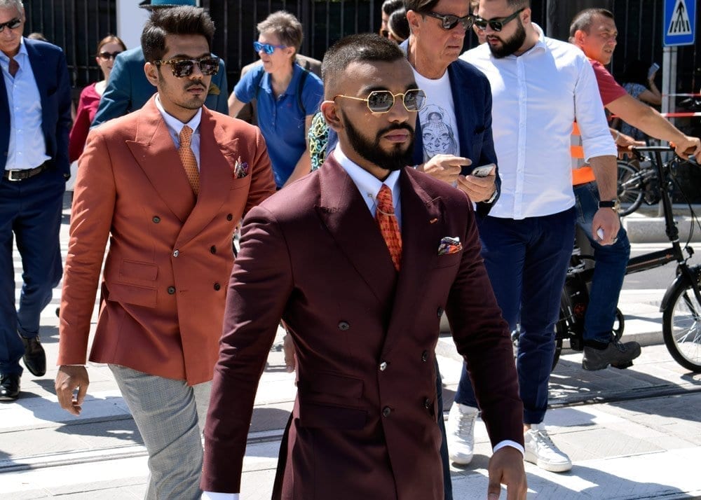 Red suit, Pitti Uomo