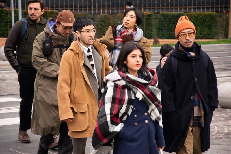 Oversized layered coat, Pitti Uomo