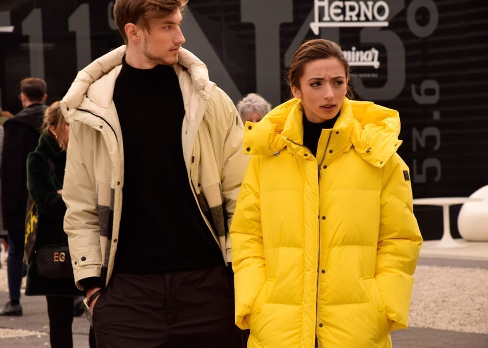 pitti street style, yellow fluro, parka