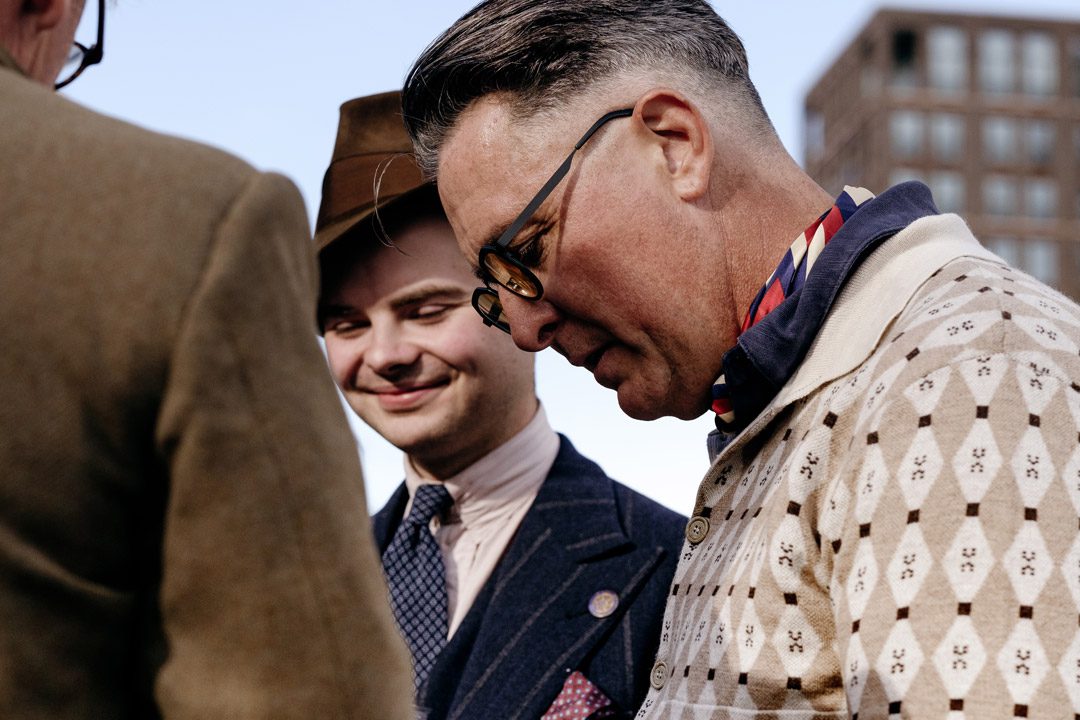 men wearing vintage clothing