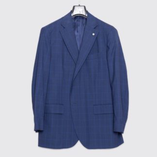 Lubiam Jacket Size 46 (EU56) Blue Loro Piana Wool Silk