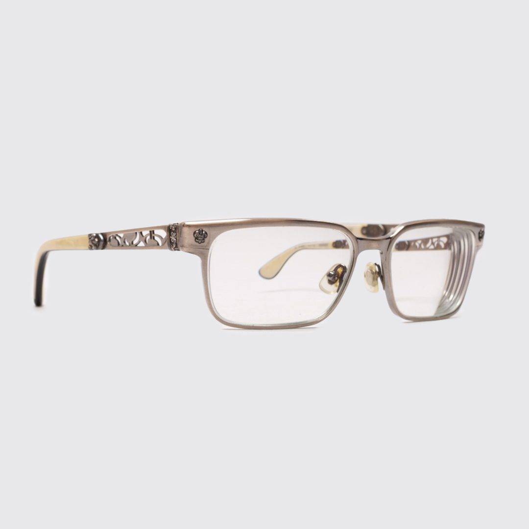 Chrome Hearts Stainless Steel Silver and Horn Optical Frames