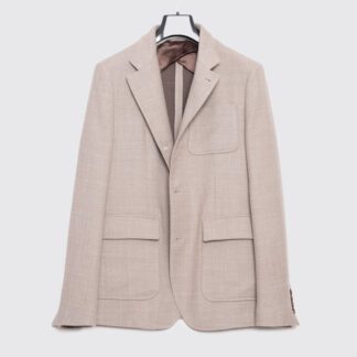 Eleventy Jacket Size 38 (EU48) Beige Wool Silk 3-Button Blazer