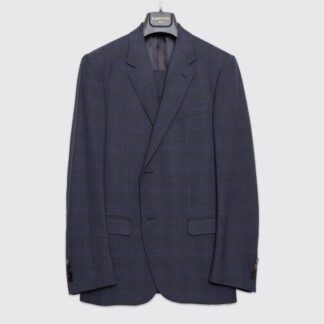 Lanvin Suit Size EU48 Blue Gray Prince of Wales Muted Plaid