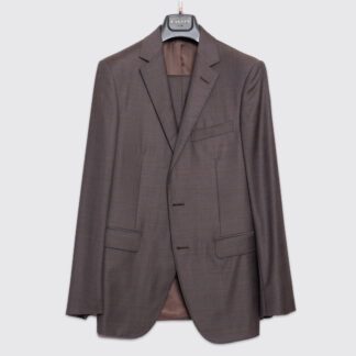 Lanvin Suit Size EU48 Brown Wool Slim Fit Made in Italy
