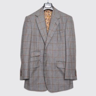 Alan Flusser Sport Coat Size 36 Houndstooth Check Made in USA