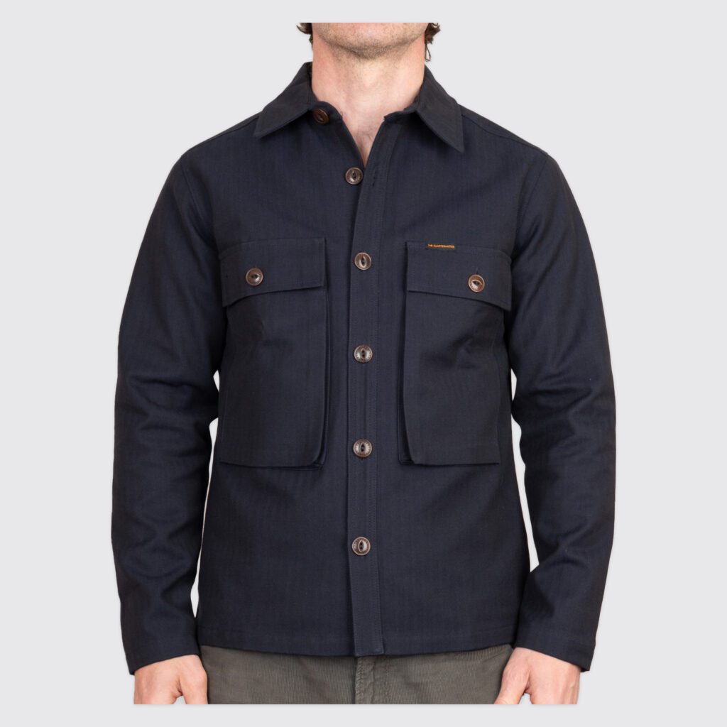 Fatigue jacket in black by the Quartermaster