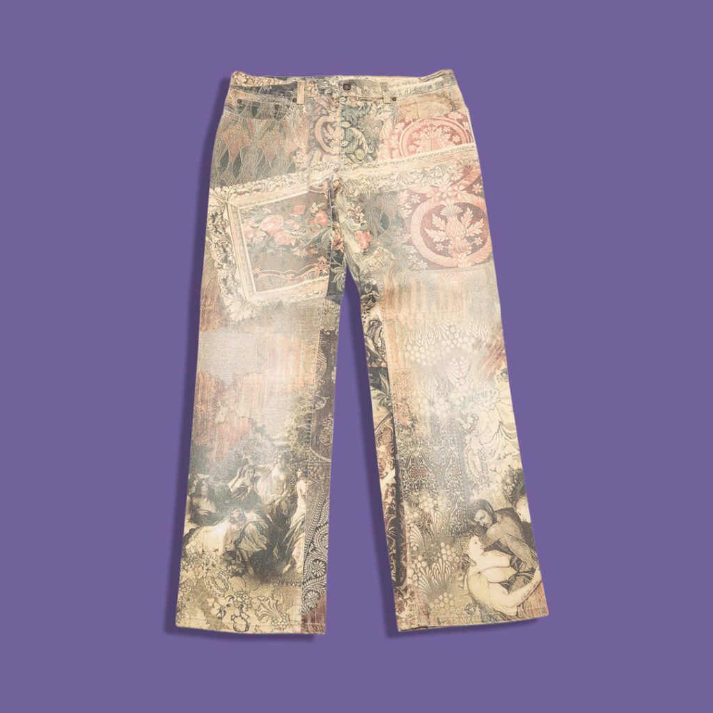 Artist print jean by Roberto Cavalli