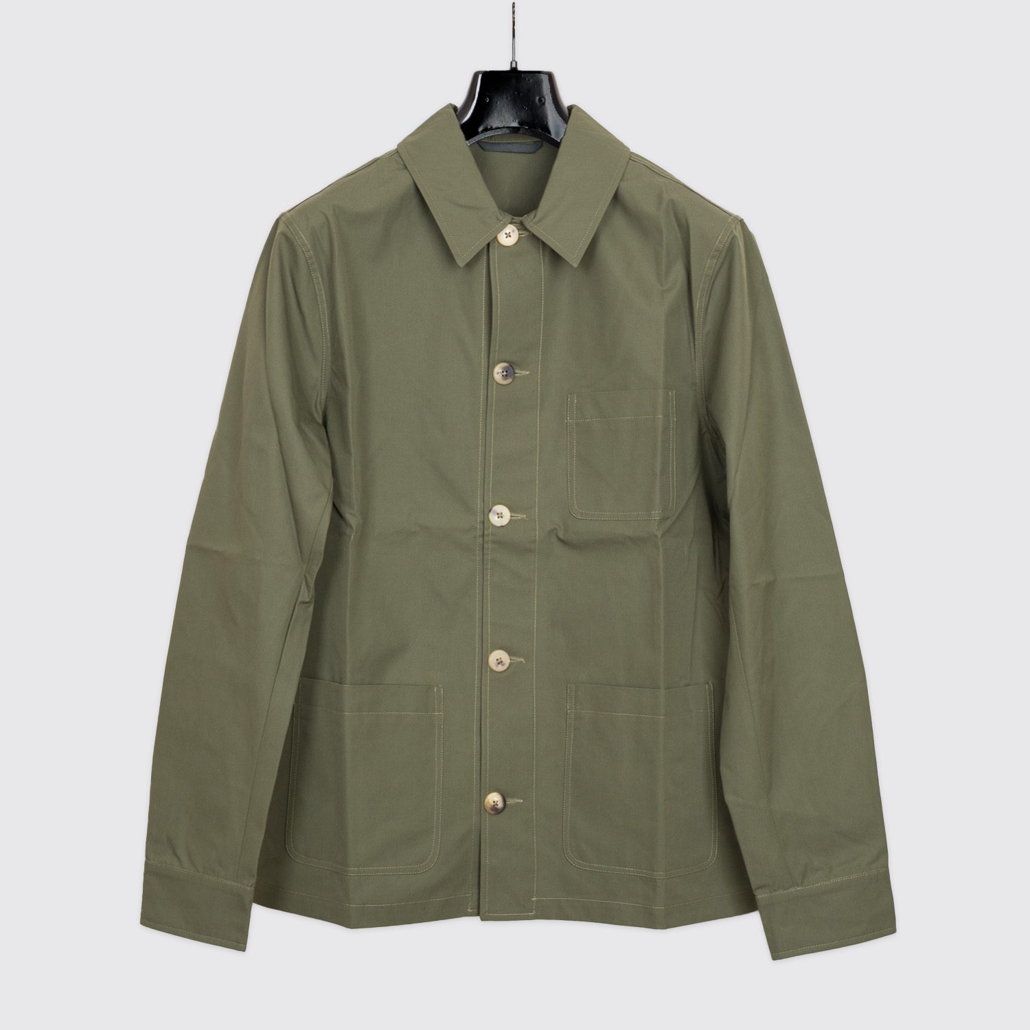 De Bonne Facture Size XS Organic Ventile Work Jacket Olive Green
