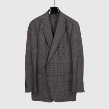 Tom Ford Jacket Size EU58 Men Cardigan O'C Dark Gray Glen Check Silk Blend